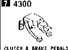 4300A - Clutch & brake pedals (manual transmission)