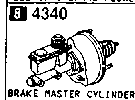 4340A - Brake master cylinder & power brake (w/antilock brake)