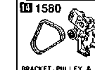 1580 - Bracket, pulley & belt
