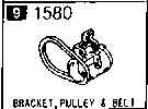 1580A - Bracket, pulley & belt (2000cc)