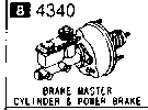 4340A - Brake master cylinder & power brake