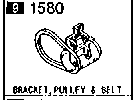 1580A - Bracket, pulley & belt (2300cc)