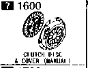1600A - Clutch disc & cover