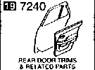 7240A - Rear door trims & related parts