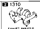 1310A - Exhaust manifold (2000cc)