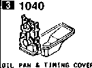 1040 - Oil pan & timing cover (2600cc)