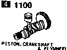 1100 - Piston, crankshaft & flywheel (2600cc)