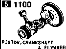1100A - Piston, crankshaft & flywheel (3000cc)