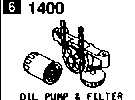 1400 - Oil pump & filter (2600cc)