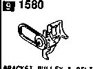 1580 - Bracket, pulley & belt (dual air conditioner)(2600cc)