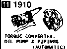 1910 - Torque converter,oil pump & pipings (automatic ; hydraulic control)