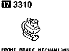 3310 - Front brake mechanisms (2wd)
