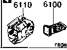 6110 - Front heater unit components
