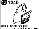 7240 - Rear door trims & related parts