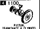 1100AA - Piston, crankshaft & flywheel (3000cc)