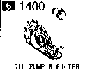 1400A - Oil pump & filter (2300cc)