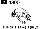 4300A - Clutch & brake pedals (manual transmission)