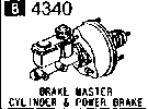 4340A - Brake master cylinder & power brake