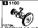 1100AA - Piston, crankshaft & flywheel (2500cc)