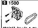 1580AA - Bracket, pulley & belt (2500cc)