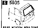 5035A - Rear window mouldings