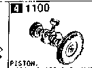 1100A - Piston, crankshaft & flywheel