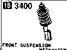 3400 - Front suspension mechanisms (2wd)