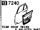 7240 - Rear door trims & related parts