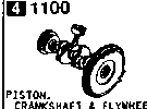 1100A - Piston, crankshaft & flywheel